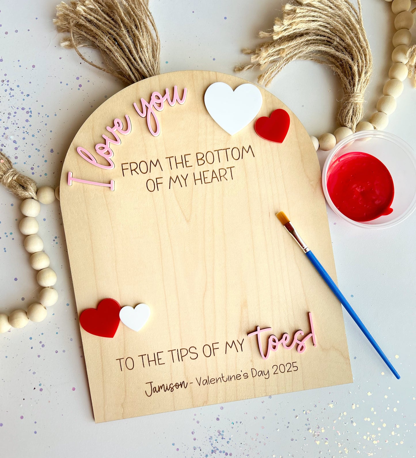 Valentine’s DIY Foot Prints