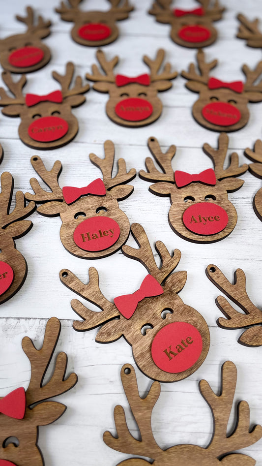 Personalized Reindeer Ornament