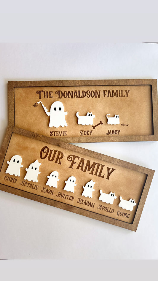 Boo Family Sign