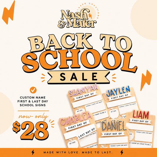 SQUARED Interchangeable Back to School Signs