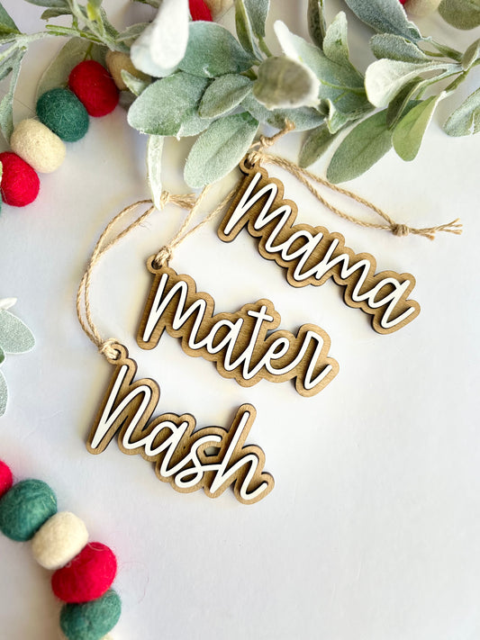 Personalized Stocking Name Tags